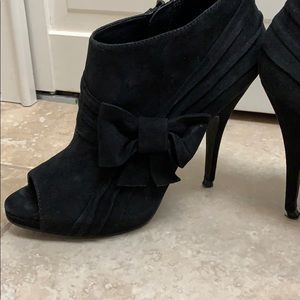 Black high heel booties